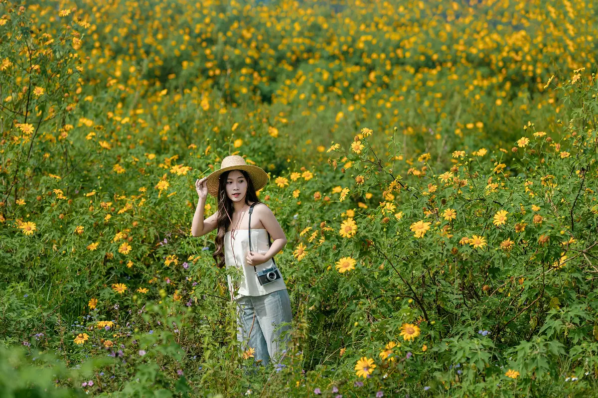 16 địa điểm chụp ảnh hoa dã quỳ đẹp nhất 3 miền 13 Hoa dã quỳ - Sân bay Cam Ly - Timeout Việt Nam